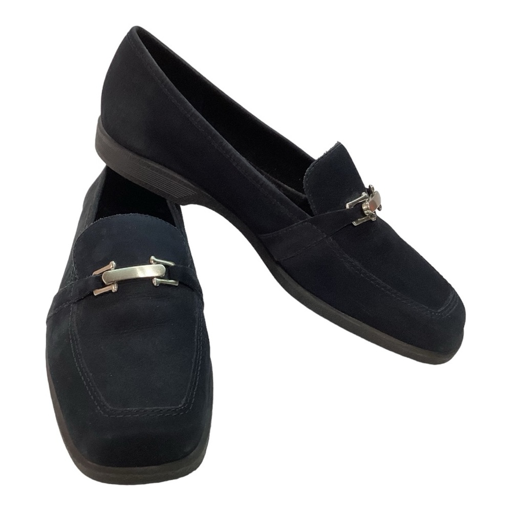 Vintage 90s Cabin Creek Black Suede Leather Loafers - Women's‎ Size 8.5 M